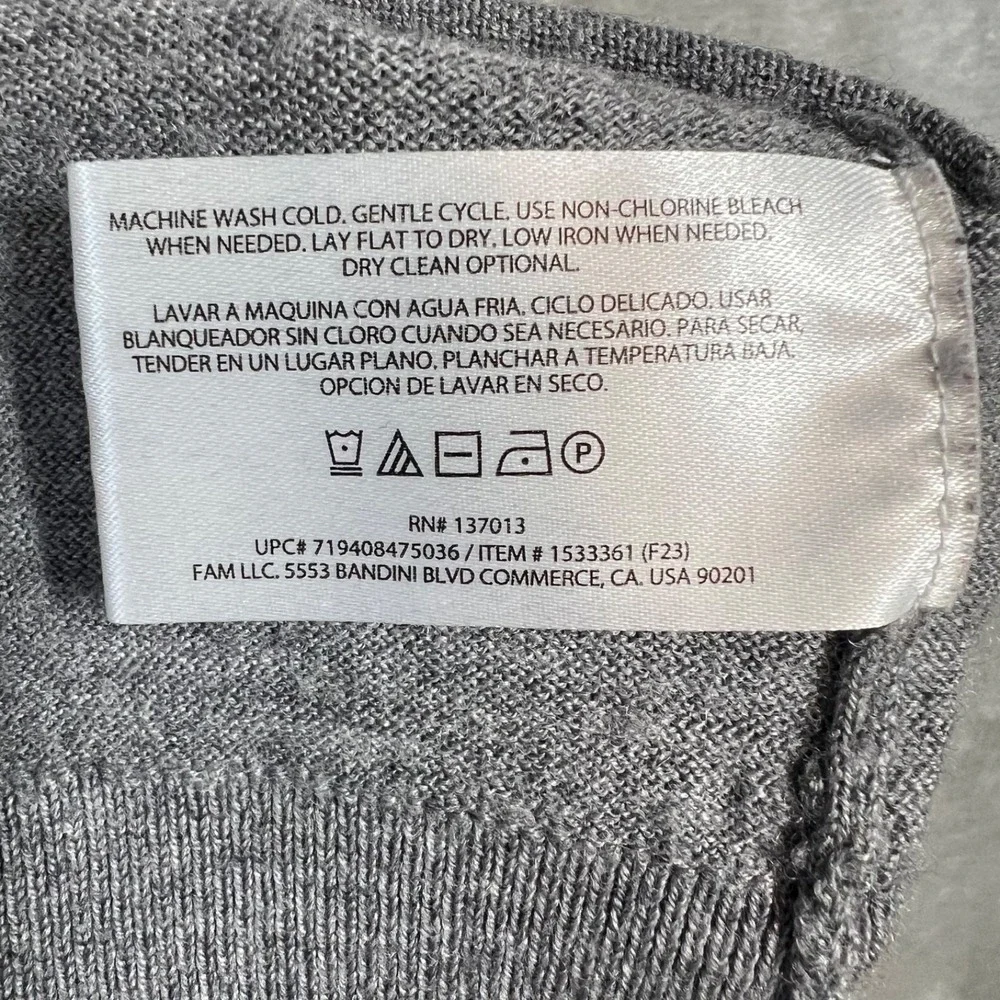 Banana Republic Merino Wool Crew Neck Sweater‎ Men's Size M Gray Preppy  Grandpa